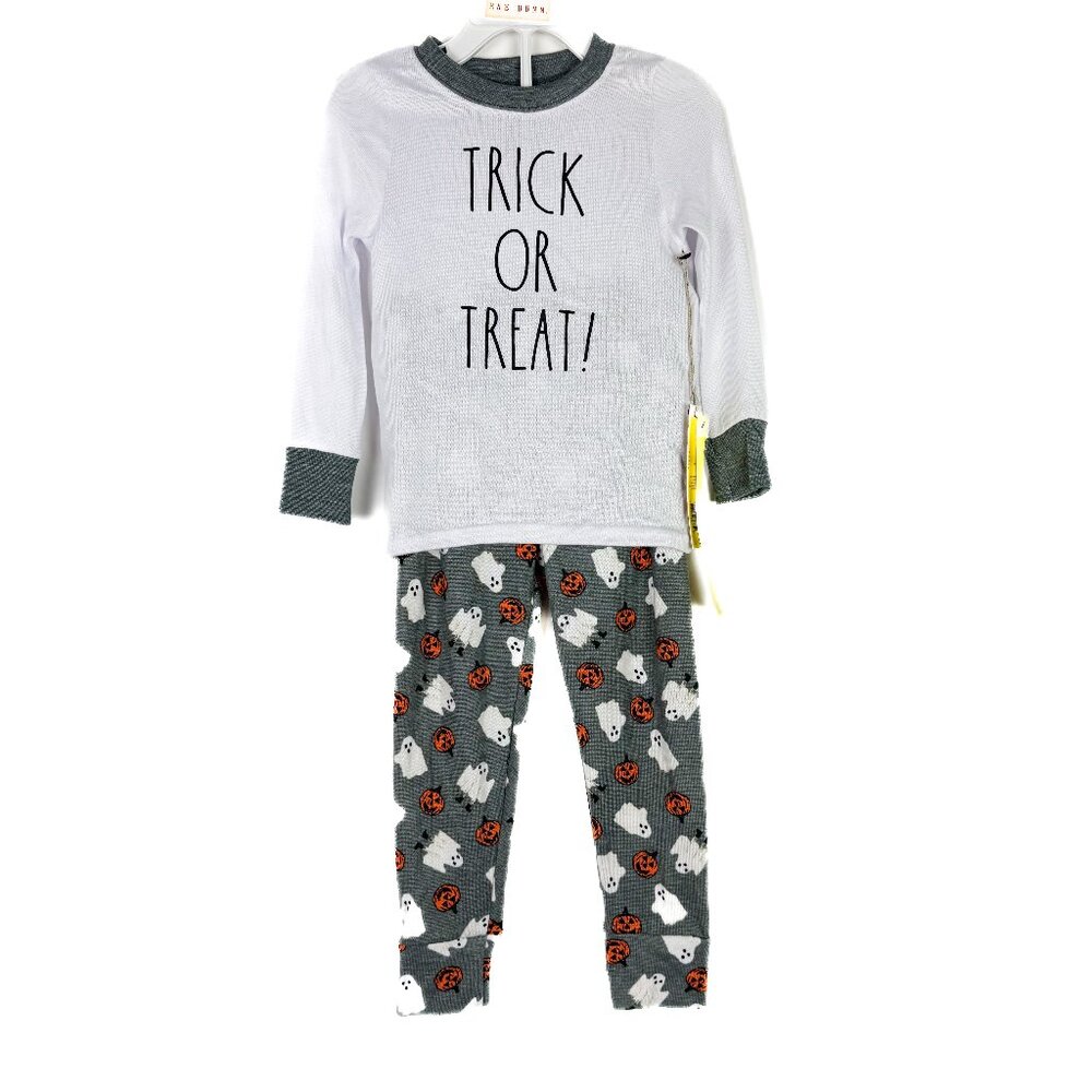 NWT Rae Dunn Trick or Treat Basic Crewneck Snug Fit Pajamas PJ'S Unisex Size 4T